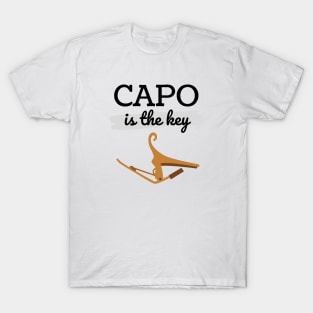 Capo is the Key Wood Capo Light Theme T-Shirt